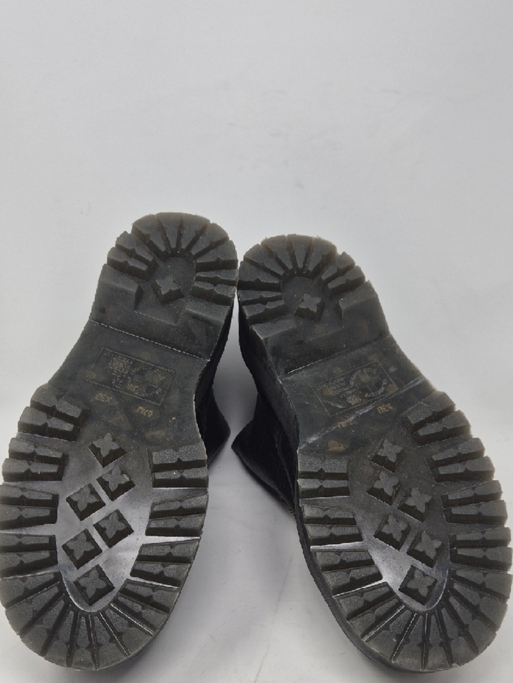 Dr. Martens Black Platform Zip-Up Boots with Yellow Stitching - Picture 10 of 12